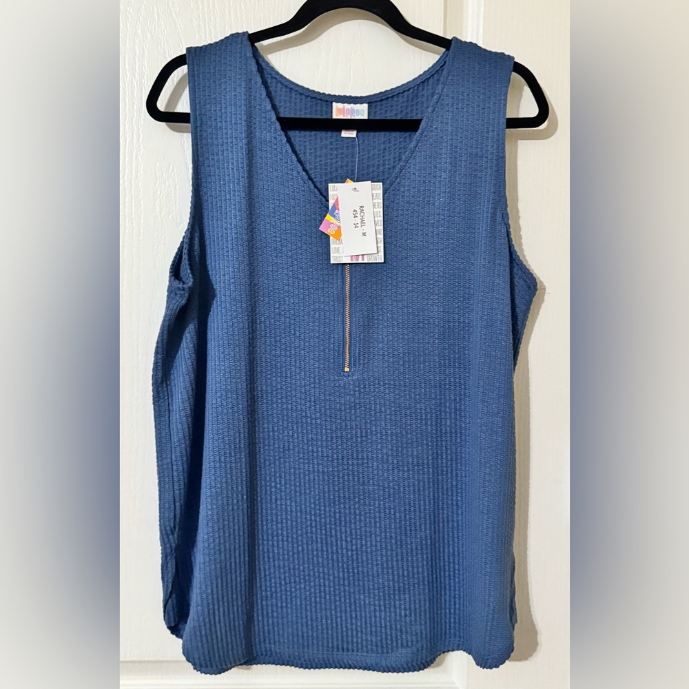 LulaRoe Rachel Simply Comfortable BlueTank Top Size NWT Medium